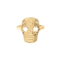 Skull Fingerring Edelstahl Gold