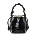 Bou Bucket Tasche Patent Croco Black