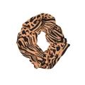 Animal Scrunchie Zebra Brown Black