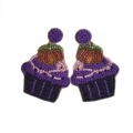 Cupcake Ohrstecker Purple