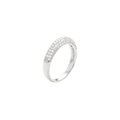Dome Slim Pave Ring White Silber