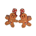 Ginger Bread Man Ohrstecker Orange