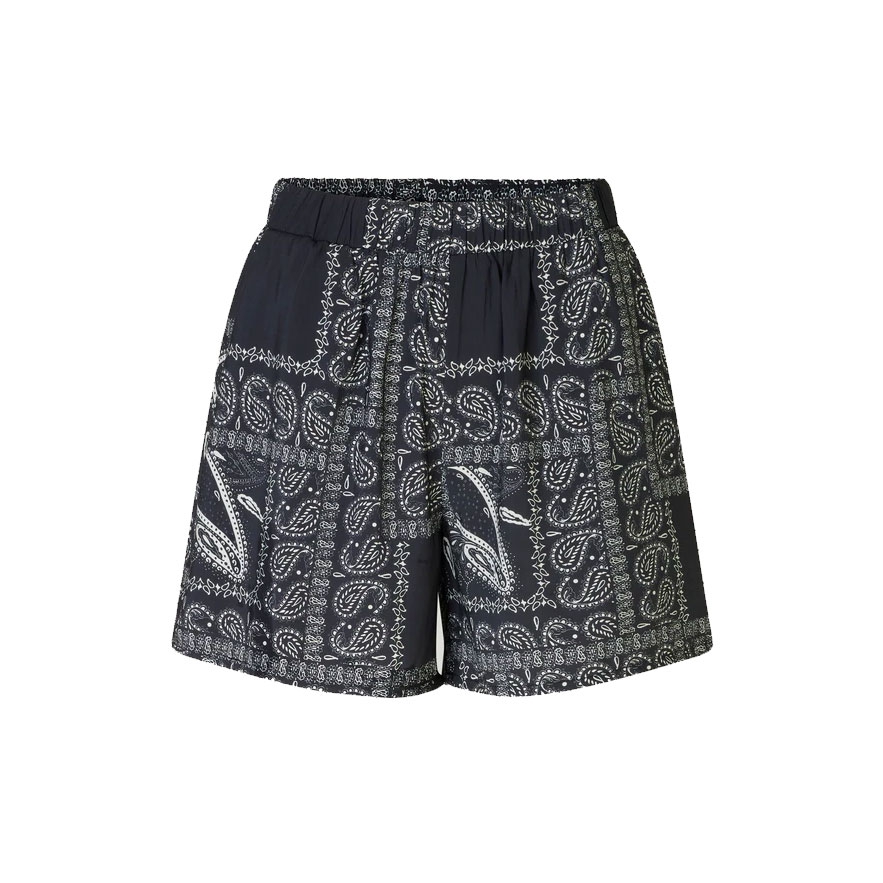 Maid Shorts Paisley Art Black