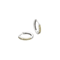 Pave Hoops Small Ohrringe Peridot Silber