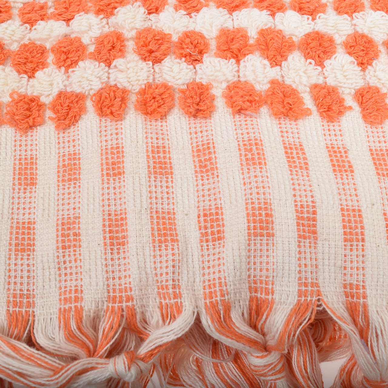 Pompom Badetuch Peach