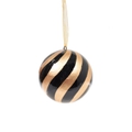 Swirl Ball Gold / Black Weihnachtskugel