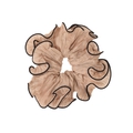 Tulle Scrunchie Beige