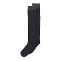 Wolle/Seide Kniesocken Black