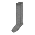 Wolle/Seide Kniesocken Grey Melange