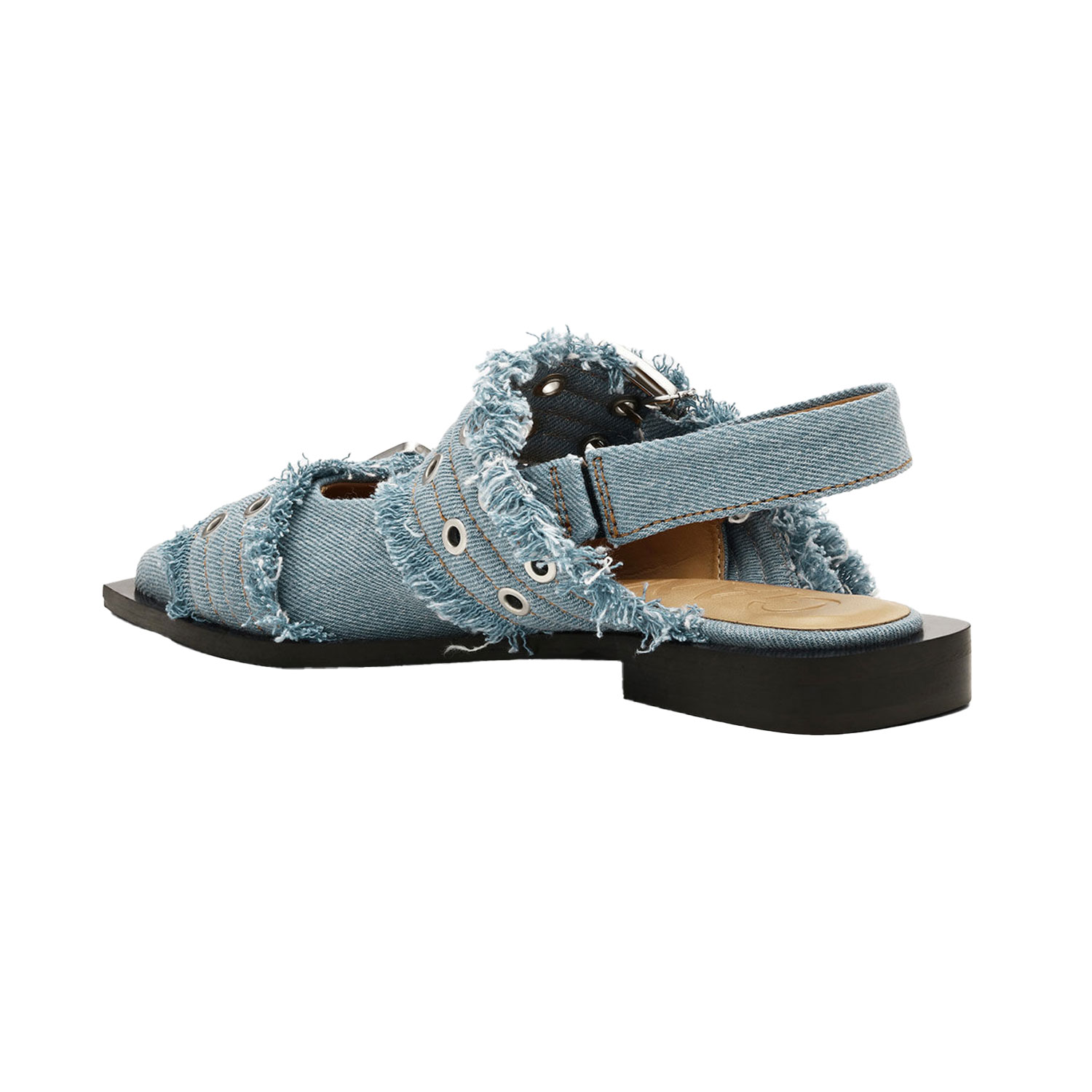 GANNI●Feminine Buckle Ballerina Charms Denim - Faded Denim Denim Charms Buckle Ballerina Faded Denim von Ganni | onyva